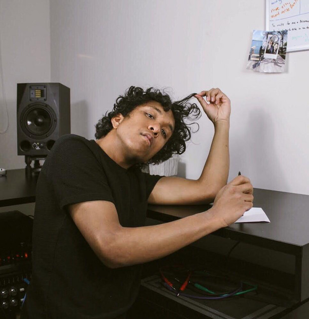 Sarangelo at his studio desk